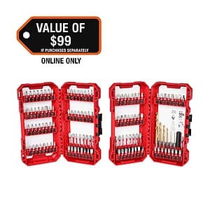 120-pc Milwaukee SHOCKWAVE Impact Duty Alloy Steel Screw Driver Bit Set $29.90 + Free Shipping