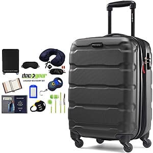 20" Samsonite Omni Hardside Luggage w/ Spinner Wheels + 10-Piece Accessory Kit $79 + Free Shipping
