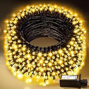 100' Nisocy Outdoor Waterproof LED String Lights w/ 8-Modes (Various) from $9.60