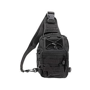 Hakol tactical chest sling bag in dark color with adjustable shoulder strap and tactical styling.