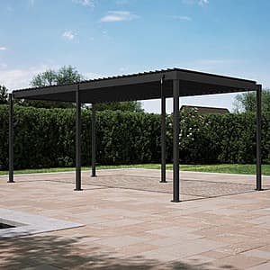 Mirador 80S 10'x20' Modern Style Outdoor Pergola with Adjustable Louvers $1699 + Free S&H