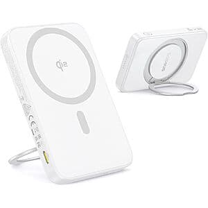 5000mAh Baseus PicoGo Qi2 15W Ultra Slim Magsafe Power Bank w/ Stand (White) $13