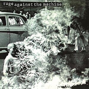 Rage Against The Machine self-titled vinyl LP in standard black record format with album cover artwork.