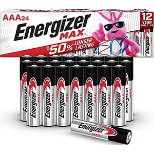 Select Accounts: 24-Ct Energizer MAX AAA Alkaline Batteries $7.05 w/ S&S