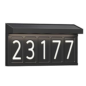 Costco Members: Artika Bowen Solar LED Address Wall Light $30 + Free S&H