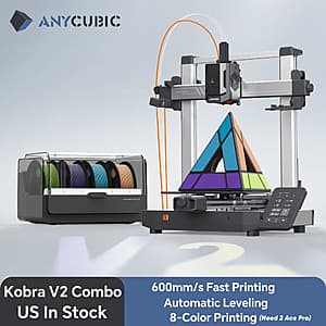 ANYCUBIC Kobra 3 V2 Combo AE Version 3D Printer w/ Ace Pro Filament Rack $199 + Free Shipping