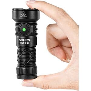 Sofirn 1200-Lumens LED Rechargeable Pocket Flashlight $16