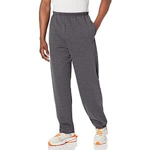 Hanes Men's Ultimate Cotton Fleece Joggers Sweatpants w/ Pockets (Charcoal Heather) $6