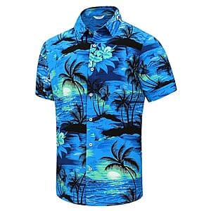 SheLucki Men's Hawaiian Shirt (Various) $8