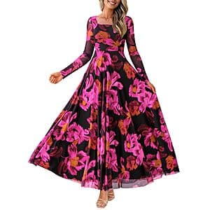 BTFBM Women's Boho Floral Maxi Dress (Various) $18.80 + Free S&H