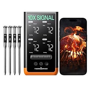 ThermoMaven G4 4-Probe Wireless Smart Meat Thermometer $120 + Free S&H