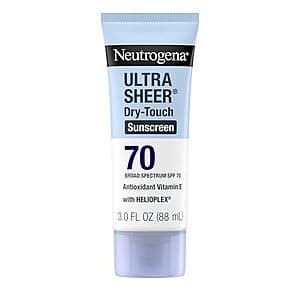 3-Oz Neutrogena Ultra Sheer Dry-Touch Sunscreen w/ Broad Spectrum SPF 70 $4.65 w/ S&S