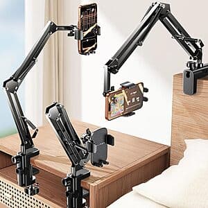Lisen Carbon Steel Gooseneck Adjustable Phone Holder Desk Mount $15
