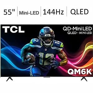 55" TCL QM6K QD-Mini LED 4K Smart Dolby Vision IQ 144Hz TV w/ Google TV (2025) $400 & More + Free Shipping