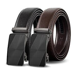 2-pk Truyis Mens Leather Ratchet Belts $14