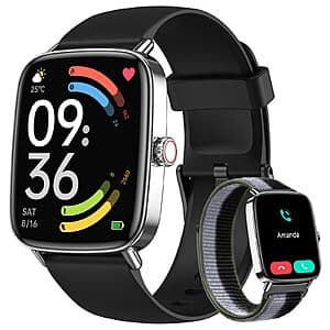 1.85" Woneligo Health & Fitness Smart Watch w/ 2 Bands (various) $21 + Free S&H