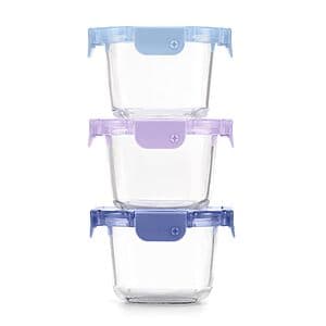 3-Pack 2-Cup Ello Color Lock Glass Meal Prep Set $11.80