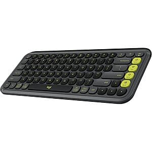 Logitech Pop Icon Keys Low-Profile Compact Wireless Keyboard (Graphite & Green) $33 + Free Shipping