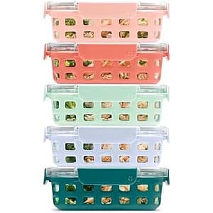10-Pc 3.4-Cup Ello Duraglass Meal Prep Container Set (5 Containers + 5 Lids) $24.50
