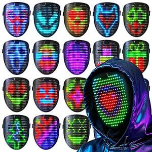 Toy Life LED Light-Up Rechargeable Halloween Mask w/ Gesture Control $13