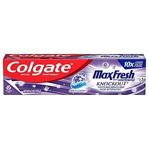 6.3-Oz Colgate Max Fresh Toothpaste + $5 Extrabucks Rewards 2 for $5 + Free Store Pickup