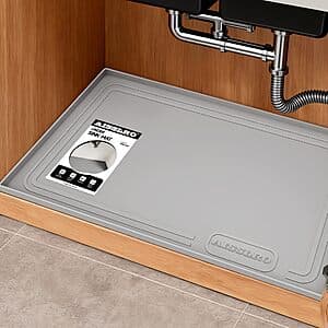 Aisslro Waterproof Silicone Under Sink Mats: (22' x 19") $8.50, (25" x 19") $12.60 & More