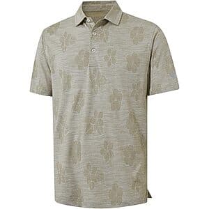 MAELREG men's jacquard performance golf polo shirt in various colors, available in sizes S through 3XL.