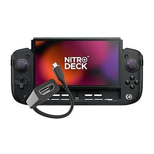 CRKD Nitro Deck+ Handheld Pro Controller for Nintendo Switch (Black or White) $50 + Free S&H