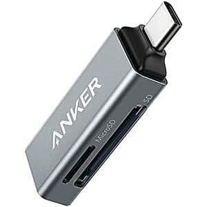 Anker 2-in-1 USB C Memory Card Reader $9