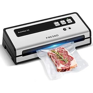 Prime Members: FRESKO Vacuum Sealer Machine w/ Double Heat Seal + 10 Bags $33 + Free Shipping