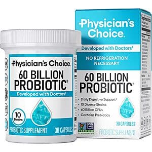 Select Accounts: 30-Ct Physician's Choice Probiotics (60 Billion CFU) $10.80 & More w/ S&S