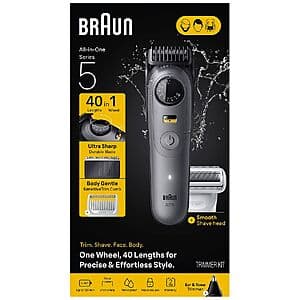 Braun All-In-One Series 5 Facial Trimmer Kit + Earn $10 Walgreens Cash $32 + Free Pickup on Orders $10+