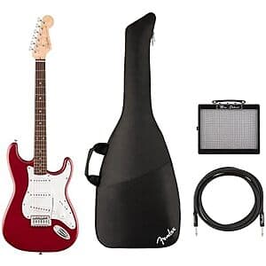 Fender Squier Debut Series Stratocaster Electric Guitar + Gig Bag + Mini Amp $164.75 + Free Shipping