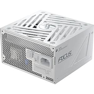 1000W SeaSonic FOCUS GX ATX 3.1 80+ Gold Modular Power Supply (White) $130 + Free S&H