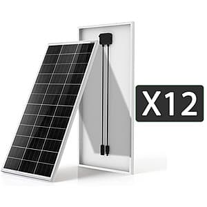 12-Pack Eco-Worthy 200W 12V Monocrystalline Solar Panels $800 + Free Shipping