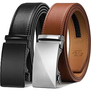 2-Pk Zitahli Leather Ratchet Belt (various) from $12.50