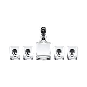 5-Piece Oneida Barware Skeleton Whiskey Set w/ Drinking Glasses & Decanter $16 + Free Shipping w/ Prime