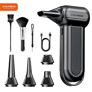 WOLFBOX MF100 Rechargeable Electric Air Duster $56 + Free Shipping