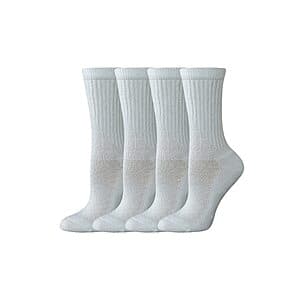 4-Pairs Amazon Essentials Women's Cotton Cushioned Performance Work Crew Sock $3.70