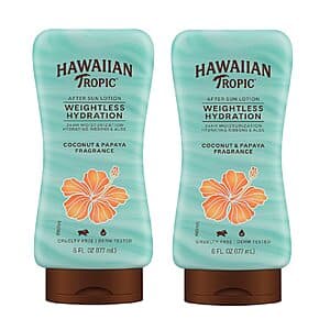 2-Pack 6-Oz Hawaiian Tropic Weightless Hydration After Sun Lotion w/ Aloe 2 for $10.50 w/ Subscribe & Save