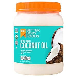 56-Oz BetterBody Foods Organic Refined Coconut Oil $8.50 w/ Subscribe & Save