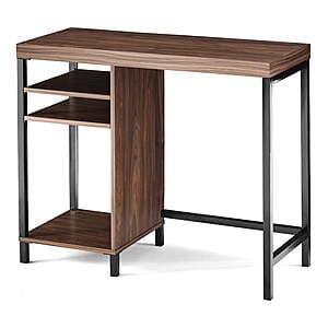 36" Mainstays Sumpter Park Cube Storage Computer Desk (Canyon Walnut) $19
