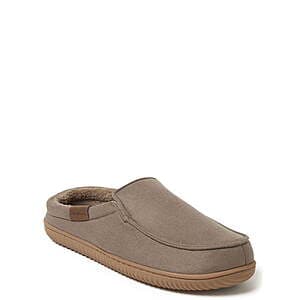 Dearfoams Men's Cozy Comfort Notch Clog Slippers (Taupe) $9