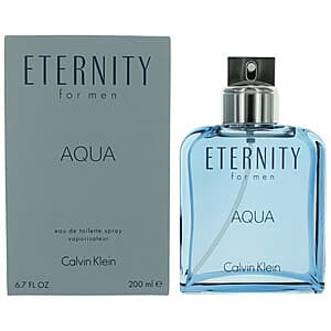 6.7-oz Men's Calvin Klein Eau de Toilette Spray: Eternity $39.25, Eternity Aqua $36.10