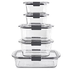 10-Pc Rubbermaid Brilliance Glass Food Storage Set $28.50 + Free Pickup