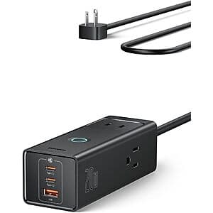 Baseus Power Strip 1200J Surge Protector w/ 3x USB 20W PD & 3x AC Outlets $10 & More