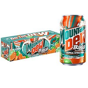 12-Pk 12-Oz Mountain Dew Soda (Baja Cabo Citrus) 4 for $17.80 & More w/ S&S
