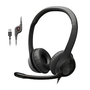 Logitech H390 On-Ear USB-A Headset w/ Noise-Cancelling Mic $16