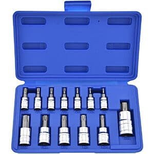 13-Pc Neiko Tamper Proof Torx Bit S2 Steel Socket Set $15.40