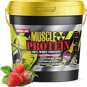 Select Accounts: 12-Lbs COLOSSAL LABS Muscle Protein Whey Powder (Strawberry) $38.10 + Free Shipping